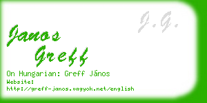 janos greff business card