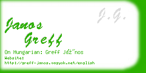 janos greff business card